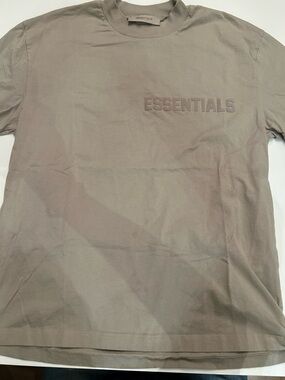 Fear of God Essentials Short-Sleeve Logo Tee in Taupe